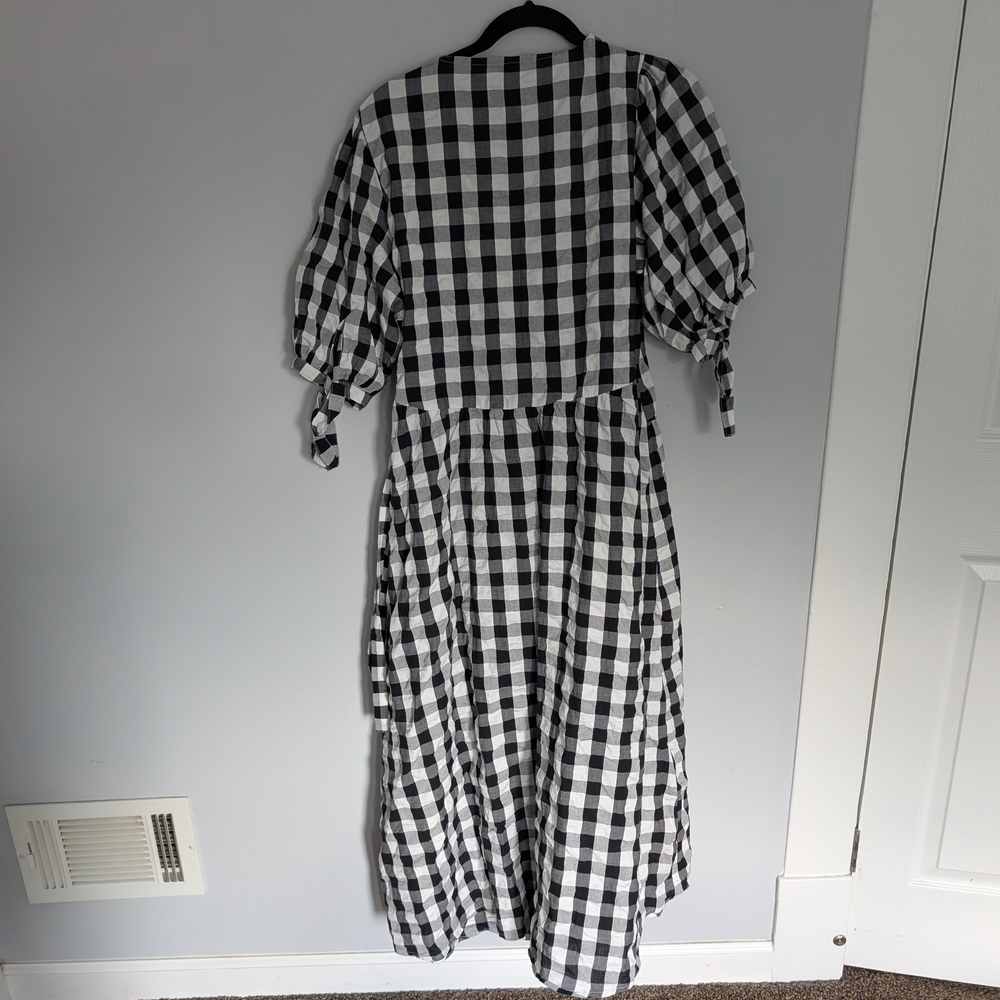 ASOS Black and White Checkered Midi Dress - Picture 5 of 7